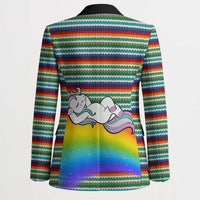 Funny Unicorn Sometimes When I Close My Eyes Christmas Blazer Xmas Holiday Patterns - Wonder Print Shop