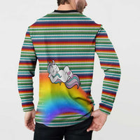 Funny Unicorn Sometimes When I Close My Eyes Christmas Button Sweatshirt Xmas Holiday Patterns - Wonder Print Shop