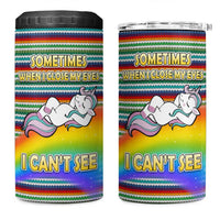 Funny Unicorn Sometimes When I Close My Eyes Christmas 4 in 1 Can Cooler Tumbler Xmas Holiday Patterns - Wonder Print Shop