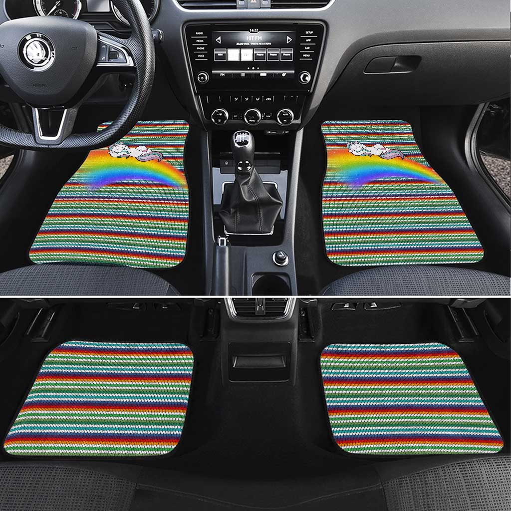 Funny Unicorn Sometimes When I Close My Eyes Christmas Car Mats Xmas Holiday Patterns - Wonder Print Shop