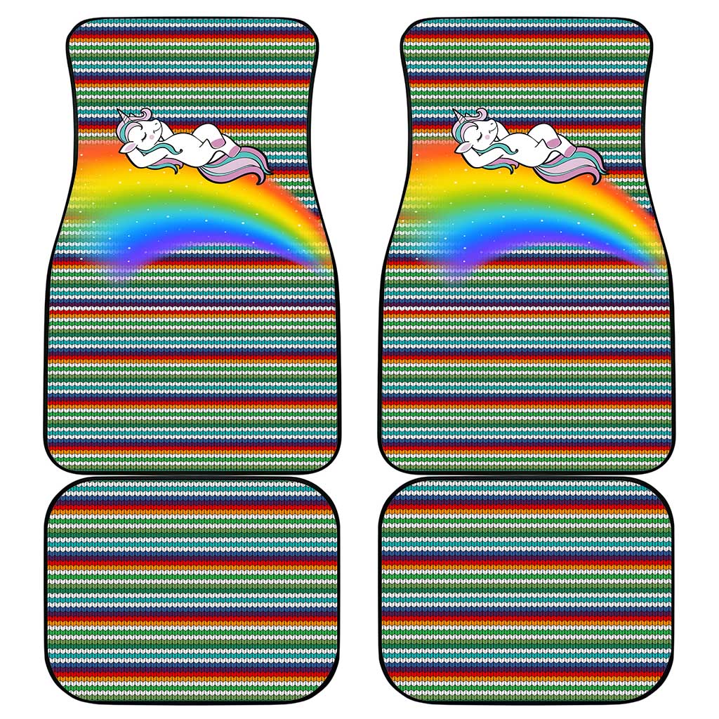 Funny Unicorn Sometimes When I Close My Eyes Christmas Car Mats Xmas Holiday Patterns - Wonder Print Shop