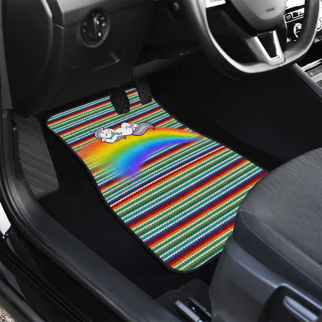 Funny Unicorn Sometimes When I Close My Eyes Christmas Car Mats Xmas Holiday Patterns - Wonder Print Shop