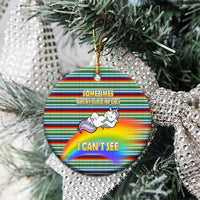 Funny Unicorn Sometimes When I Close My Eyes Christmas Ceramic Ornament Xmas Holiday Patterns - Wonder Print Shop