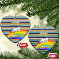 Funny Unicorn Sometimes When I Close My Eyes Christmas Ceramic Ornament Xmas Holiday Patterns - Wonder Print Shop