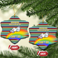 Funny Unicorn Sometimes When I Close My Eyes Christmas Ceramic Ornament Xmas Holiday Patterns - Wonder Print Shop
