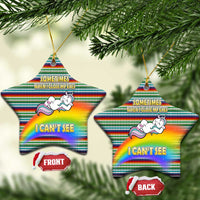 Funny Unicorn Sometimes When I Close My Eyes Christmas Ceramic Ornament Xmas Holiday Patterns - Wonder Print Shop