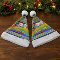 Funny Unicorn Sometimes When I Close My Eyes Christmas Santa Hat Xmas Holiday Patterns - Wonder Print Shop