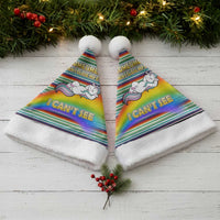 Funny Unicorn Sometimes When I Close My Eyes Christmas Santa Hat Xmas Holiday Patterns - Wonder Print Shop