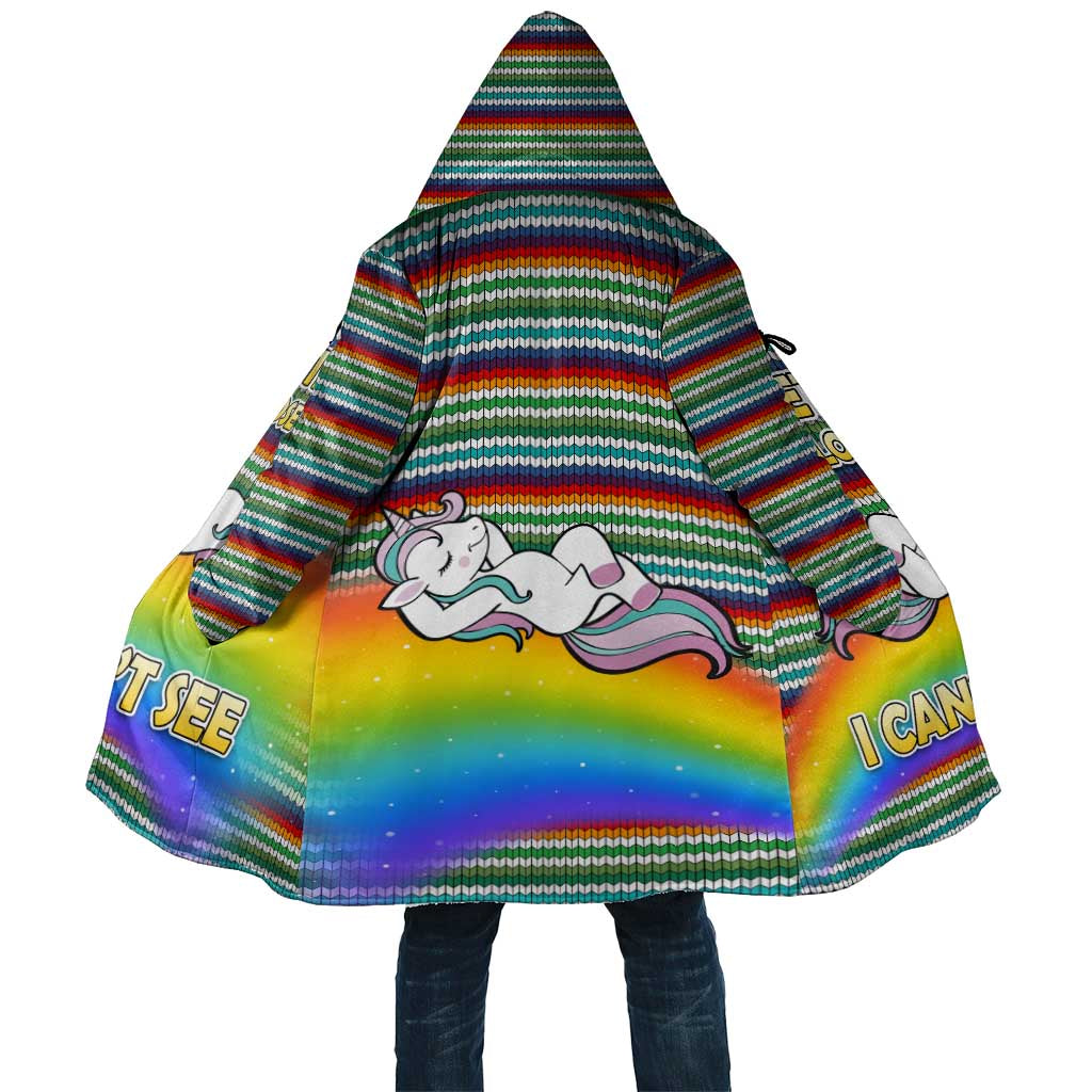 Funny Unicorn Sometimes When I Close My Eyes Christmas Cloak Xmas Holiday Patterns - Wonder Print Shop