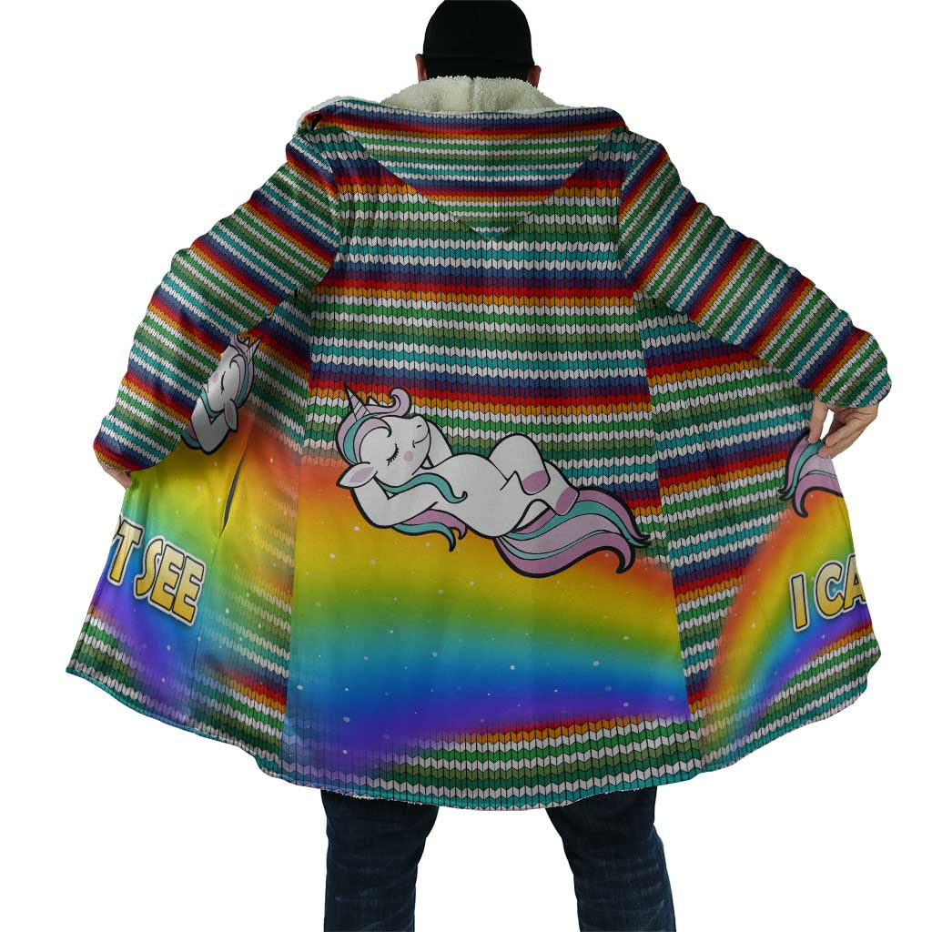 Funny Unicorn Sometimes When I Close My Eyes Christmas Cloak Xmas Holiday Patterns - Wonder Print Shop