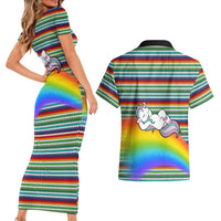 Funny Unicorn Sometimes When I Close My Eyes Christmas Couples Matching Short Sleeve Bodycon Dress and Hawaiian Shirt Xmas Holiday Patterns - Wonder Print Shop