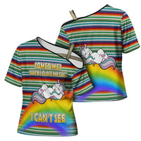 Funny Unicorn Sometimes When I Close My Eyes Christmas Cross Shoulder Shirt Xmas Holiday Patterns - Wonder Print Shop