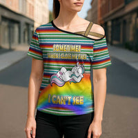 Funny Unicorn Sometimes When I Close My Eyes Christmas Cross Shoulder Shirt Xmas Holiday Patterns - Wonder Print Shop
