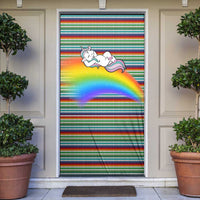 Funny Unicorn Sometimes When I Close My Eyes Christmas Door Cover Xmas Holiday Patterns - Wonder Print Shop