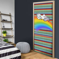 Funny Unicorn Sometimes When I Close My Eyes Christmas Door Cover Xmas Holiday Patterns - Wonder Print Shop