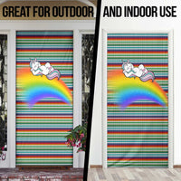 Funny Unicorn Sometimes When I Close My Eyes Christmas Door Cover Xmas Holiday Patterns - Wonder Print Shop