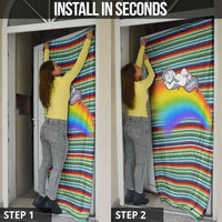 Funny Unicorn Sometimes When I Close My Eyes Christmas Door Cover Xmas Holiday Patterns - Wonder Print Shop