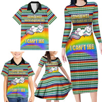 Funny Unicorn Sometimes When I Close My Eyes Christmas Family Matching Long Sleeve Bodycon Dress and Hawaiian Shirt Xmas Holiday Patterns - Wonder Print Shop