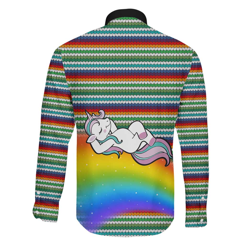 Funny Unicorn Sometimes When I Close My Eyes Christmas Family Matching Long Sleeve Bodycon Dress and Hawaiian Shirt Xmas Holiday Patterns - Wonder Print Shop