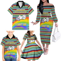 Funny Unicorn Sometimes When I Close My Eyes Christmas Family Matching Off The Shoulder Long Sleeve Dress and Hawaiian Shirt Xmas Holiday Patterns - Wonder Print Shop