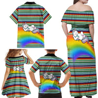 Funny Unicorn Sometimes When I Close My Eyes Christmas Family Matching Off Shoulder Maxi Dress and Hawaiian Shirt Xmas Holiday Patterns - Wonder Print Shop