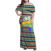 Funny Unicorn Sometimes When I Close My Eyes Christmas Family Matching Off Shoulder Maxi Dress and Hawaiian Shirt Xmas Holiday Patterns - Wonder Print Shop