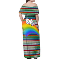 Funny Unicorn Sometimes When I Close My Eyes Christmas Family Matching Off Shoulder Maxi Dress and Hawaiian Shirt Xmas Holiday Patterns - Wonder Print Shop