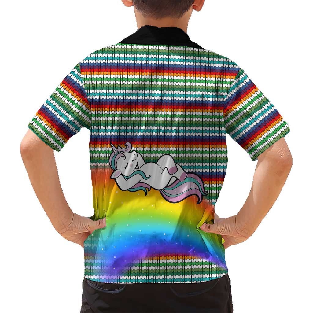Funny Unicorn Sometimes When I Close My Eyes Christmas Family Matching Off Shoulder Short Dress and Hawaiian Shirt Xmas Holiday Patterns - Wonder Print Shop