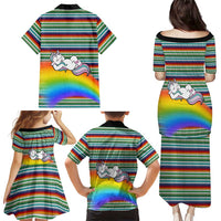 Funny Unicorn Sometimes When I Close My Eyes Christmas Family Matching Puletasi and Hawaiian Shirt Xmas Holiday Patterns - Wonder Print Shop