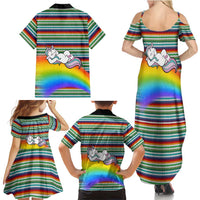 Funny Unicorn Sometimes When I Close My Eyes Christmas Family Matching Summer Maxi Dress and Hawaiian Shirt Xmas Holiday Patterns - Wonder Print Shop