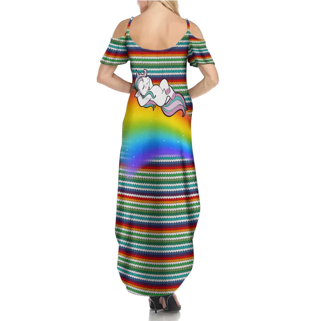 Funny Unicorn Sometimes When I Close My Eyes Christmas Family Matching Summer Maxi Dress and Hawaiian Shirt Xmas Holiday Patterns - Wonder Print Shop