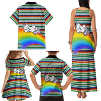 Funny Unicorn Sometimes When I Close My Eyes Christmas Family Matching Tank Maxi Dress and Hawaiian Shirt Xmas Holiday Patterns - Wonder Print Shop
