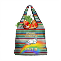 Funny Unicorn Sometimes When I Close My Eyes Christmas Grocery Bag Xmas Holiday Patterns - undefined