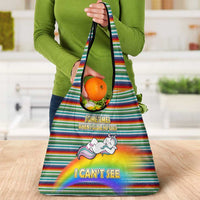Funny Unicorn Sometimes When I Close My Eyes Christmas Grocery Bag Xmas Holiday Patterns - undefined