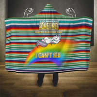 Funny Unicorn Sometimes When I Close My Eyes Christmas Hooded Blanket Xmas Holiday Patterns - Wonder Print Shop