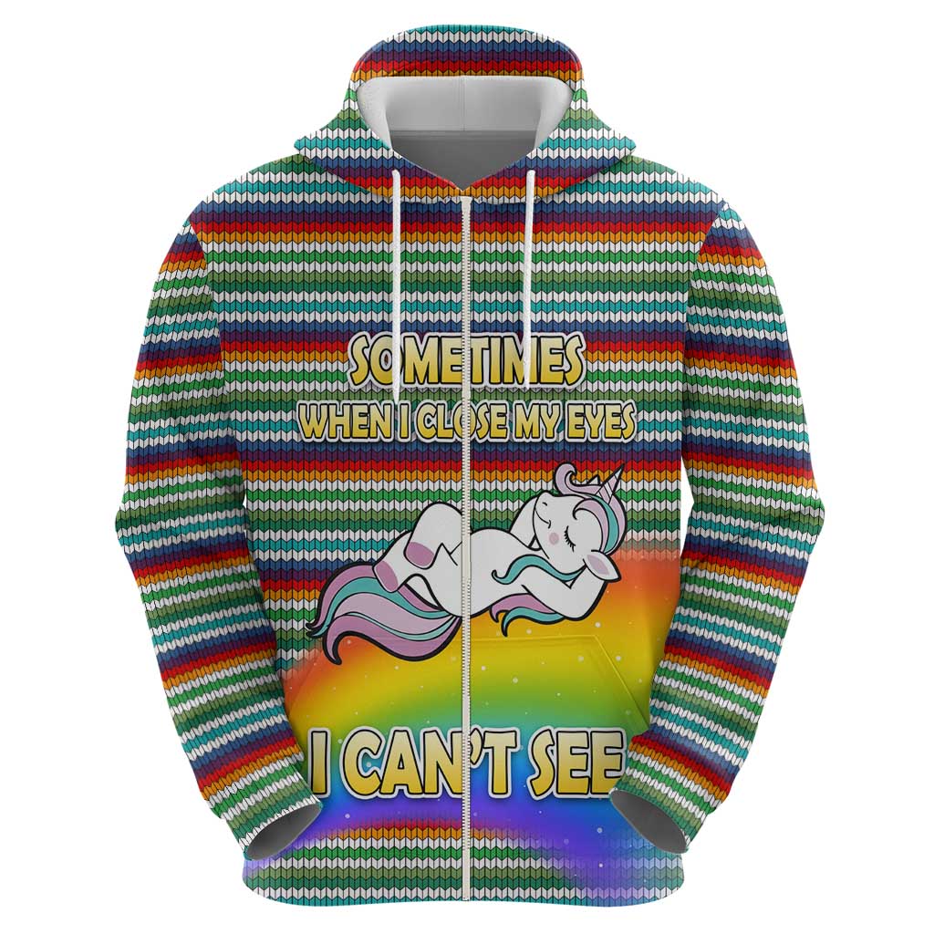 Funny Unicorn Sometimes When I Close My Eyes Christmas Hoodie Xmas Holiday Patterns - Wonder Print Shop