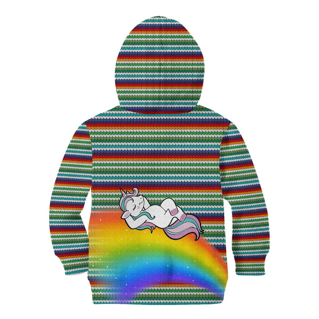 Funny Unicorn Sometimes When I Close My Eyes Christmas Kid Hoodie Xmas Holiday Patterns - Wonder Print Shop