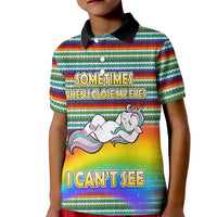 Funny Unicorn Sometimes When I Close My Eyes Christmas Kid Polo Shirt Xmas Holiday Patterns - Wonder Print Shop