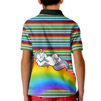 Funny Unicorn Sometimes When I Close My Eyes Christmas Kid Polo Shirt Xmas Holiday Patterns - Wonder Print Shop