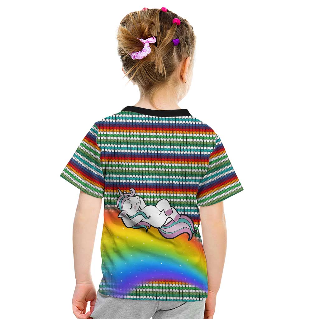 Funny Unicorn Sometimes When I Close My Eyes Christmas Kid T Shirt Xmas Holiday Patterns - Wonder Print Shop
