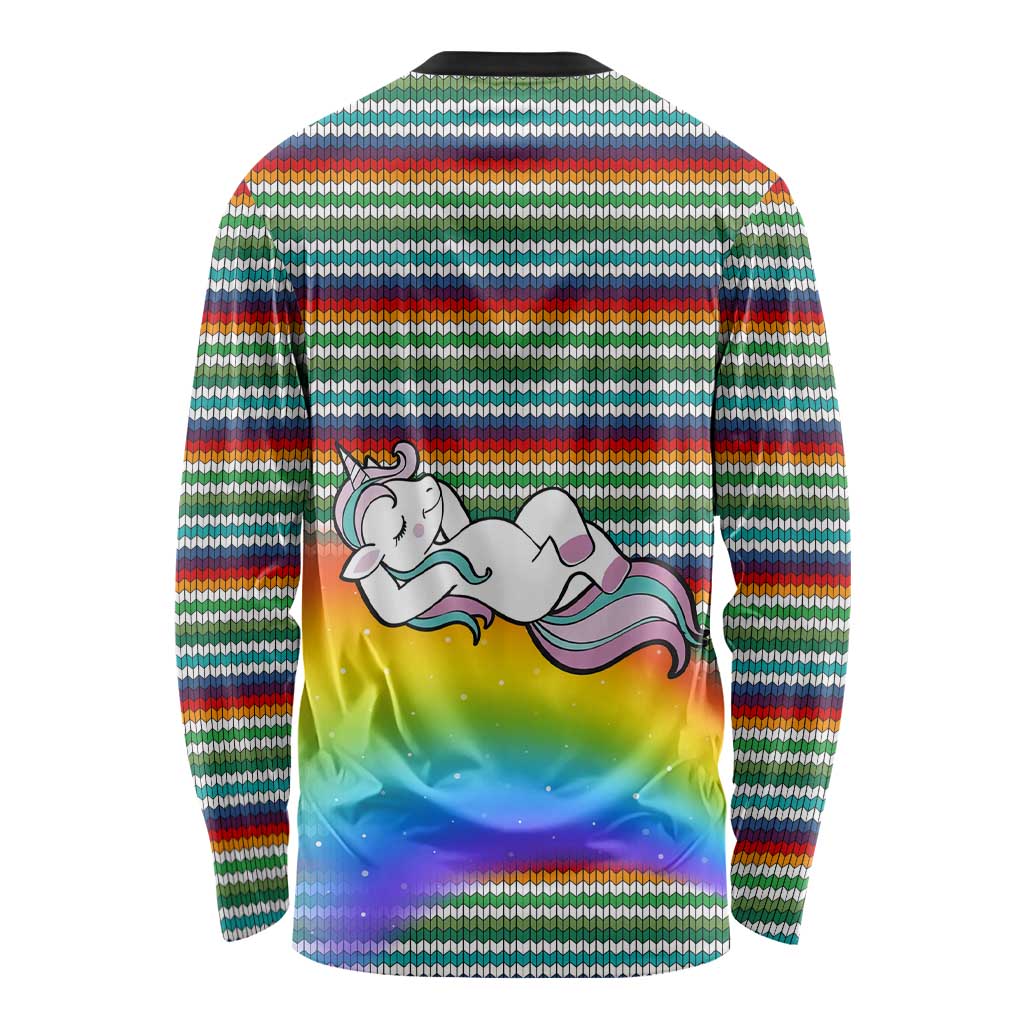 Funny Unicorn Sometimes When I Close My Eyes Christmas Long Sleeve Shirt Xmas Holiday Patterns - Wonder Print Shop