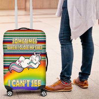 Funny Unicorn Sometimes When I Close My Eyes Christmas Luggage Cover Xmas Holiday Patterns - Wonder Print Shop