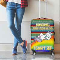 Funny Unicorn Sometimes When I Close My Eyes Christmas Luggage Cover Xmas Holiday Patterns - Wonder Print Shop