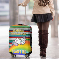 Funny Unicorn Sometimes When I Close My Eyes Christmas Luggage Cover Xmas Holiday Patterns - Wonder Print Shop