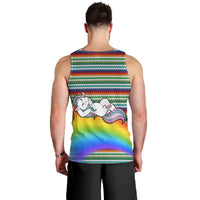 Funny Unicorn Sometimes When I Close My Eyes Christmas Men Tank Top Xmas Holiday Patterns - Wonder Print Shop
