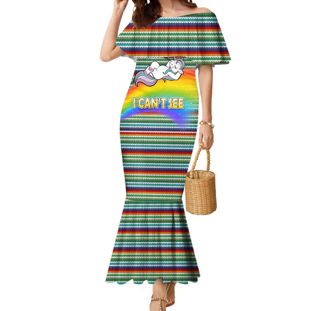 Funny Unicorn Sometimes When I Close My Eyes Christmas Mermaid Dress Xmas Holiday Patterns - Wonder Print Shop