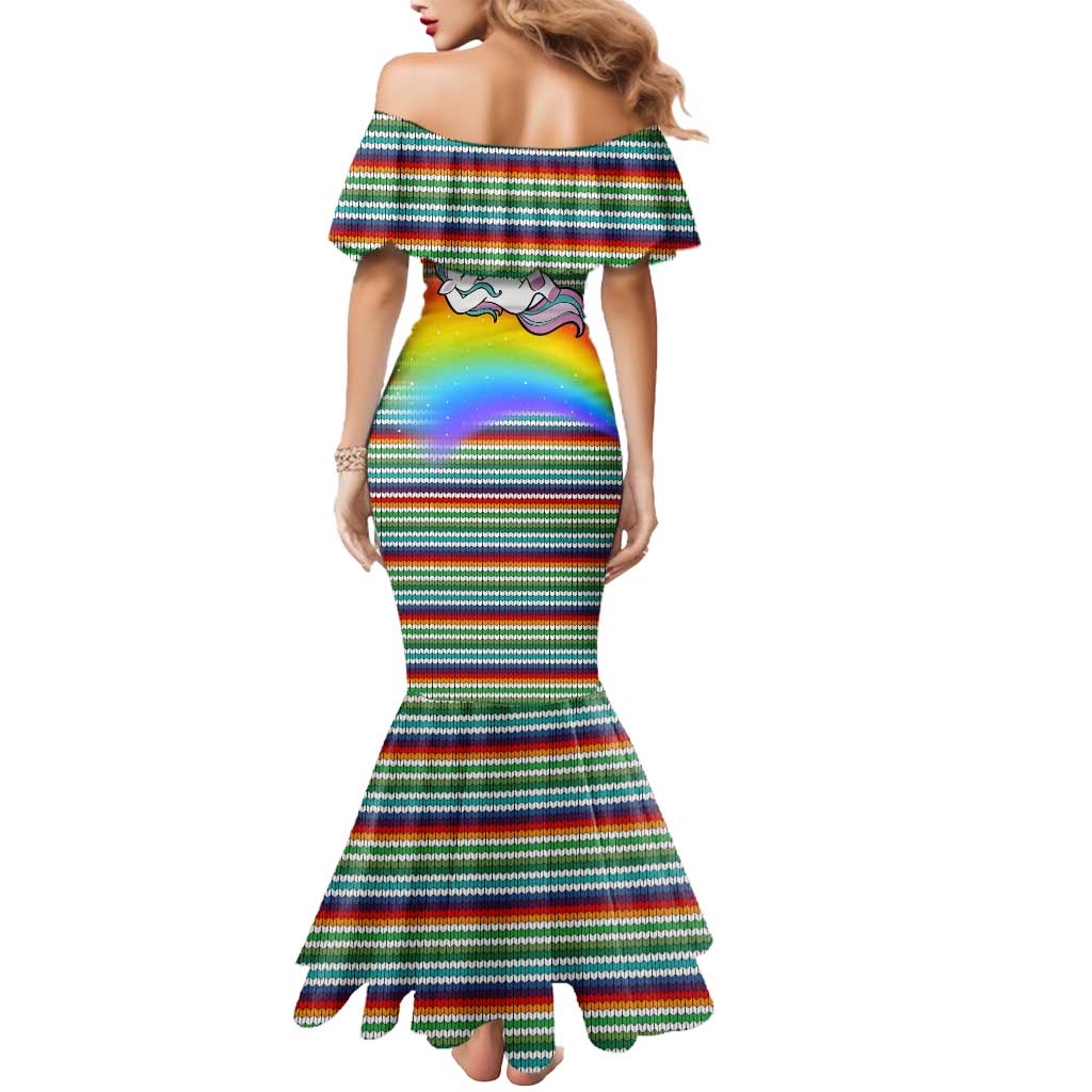 Funny Unicorn Sometimes When I Close My Eyes Christmas Mermaid Dress Xmas Holiday Patterns - Wonder Print Shop