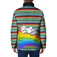 Funny Unicorn Sometimes When I Close My Eyes Christmas Padded Jacket Xmas Holiday Patterns - Wonder Print Shop