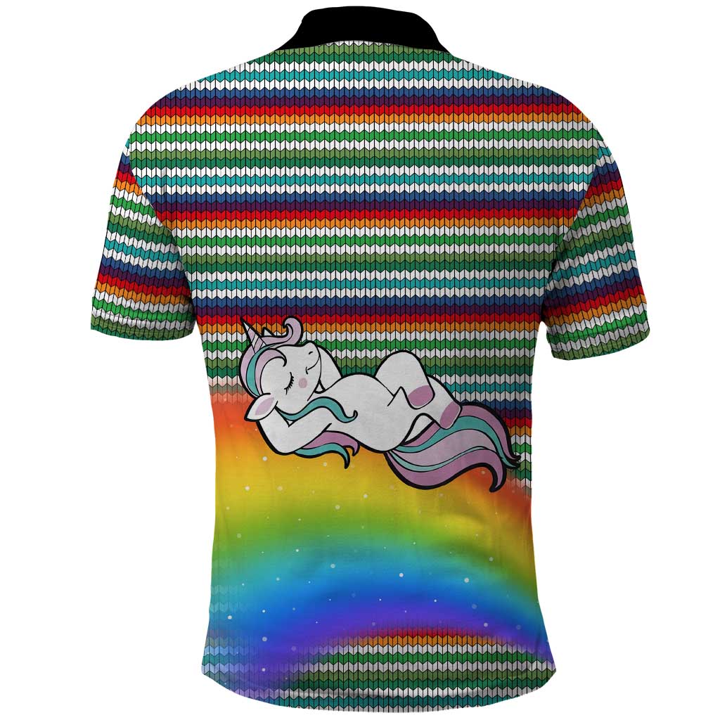 Funny Unicorn Sometimes When I Close My Eyes Christmas Polo Shirt Xmas Holiday Patterns - Wonder Print Shop