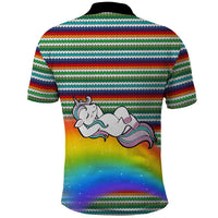 Funny Unicorn Sometimes When I Close My Eyes Christmas Polo Shirt Xmas Holiday Patterns - Wonder Print Shop